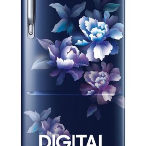 Samsung 183 L Direct Cool Single Door 5 Star Refrigerator with Base Drawer with Digital Inverter (Himalaya Poppy Blue, RR20D2825HV/NL)