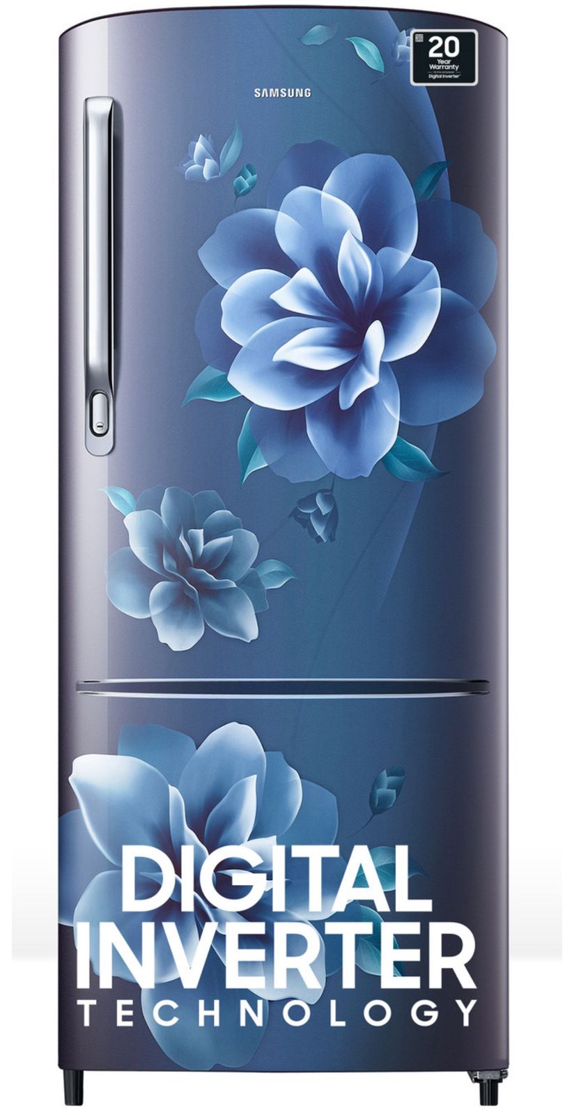 Samsung 183 L Direct Cool Single Door 4 Star Refrigerator with Digital Inverter (Camellia Blue, RR2OC1724CU/HL)