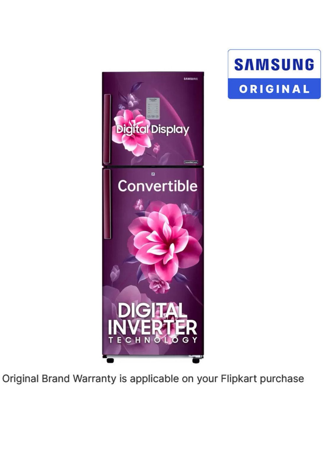 Samsung 236 L Frost Free Double Door 2 Star Convertible Refrigerator with Digital Inverter and Display (Camellia Purple, RT28C3922CR/HL) - Image 5