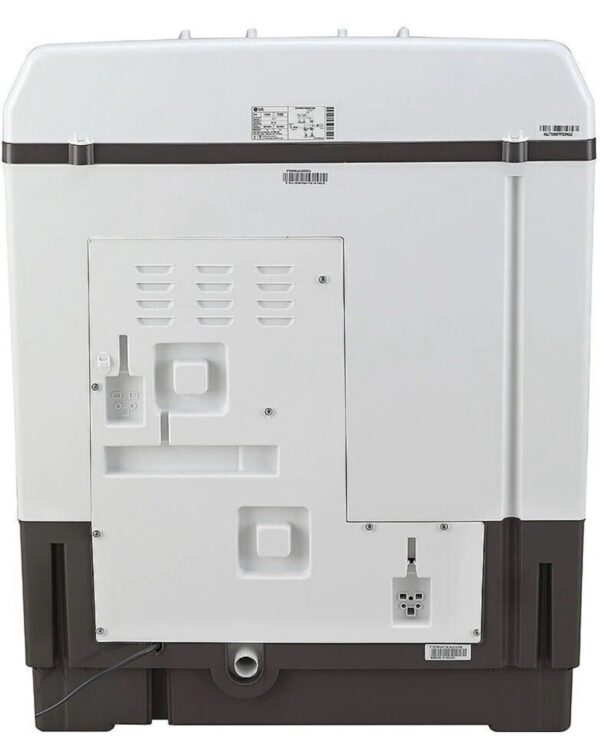 LG 7 kg 5 Star with Wind Jet Dry, Collar Scrubber and Rust Free Plastic Base Semi Automatic Top Load Grey, White (P7020NGAZ) - Image 7