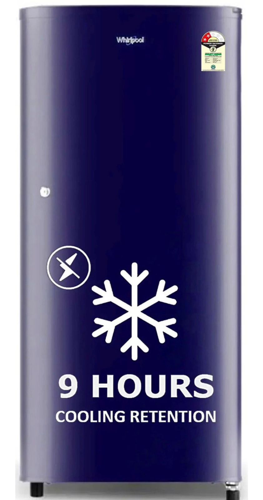 Whirlpool 184 L Direct Cool Single Door 2 Star Refrigerator (Solid Blue / Blue, 205 WDE CLS 2S SAPPHIRE BLUE-Z)