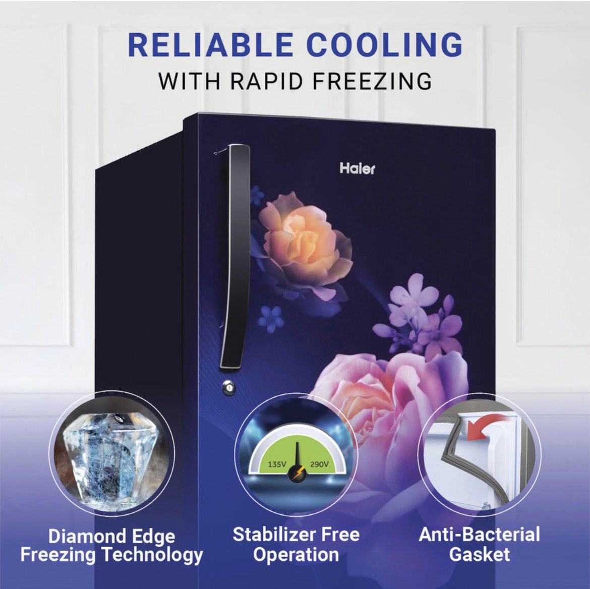 Haier 190 L Direct Cool Single Door 2 Star Refrigerator with Large Storage Space1 Hour Icing Technology (Marine Noisettes, HED-202MN-P) - Image 5