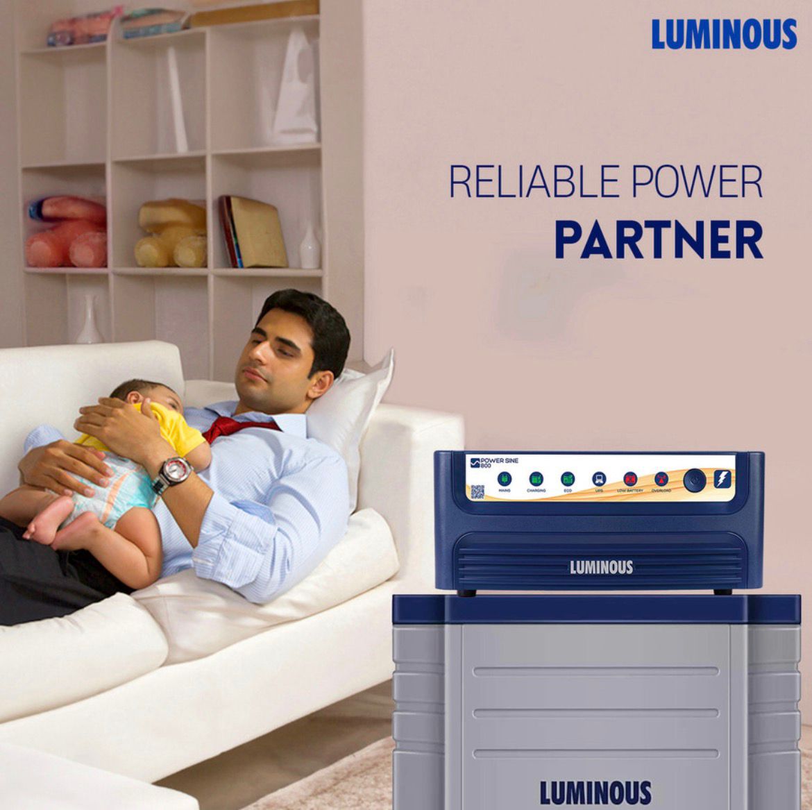 LUMINOUS 700 VA with 2 Year Warranty Pure Sine Wave Inverter (800 / 12V) - Image 7