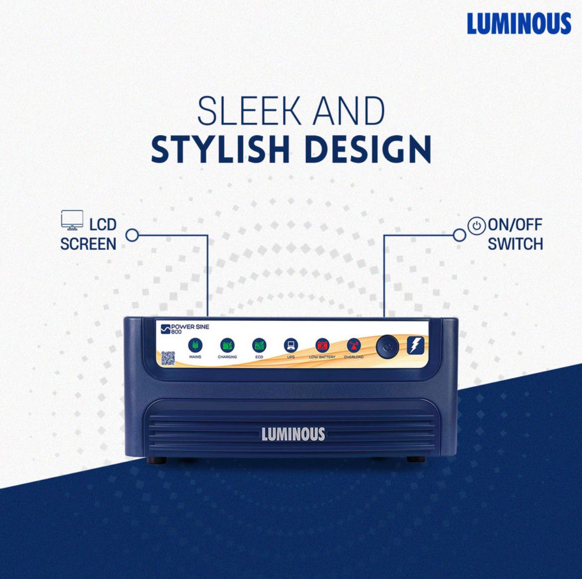 LUMINOUS 700 VA with 2 Year Warranty Pure Sine Wave Inverter (800 / 12V) - Image 6