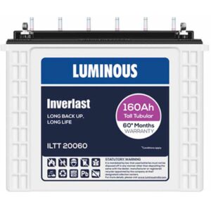 LUMINOUS 60 Months Warranty Tubular Inverter Battery (160 Ah, ILTT 20060)
