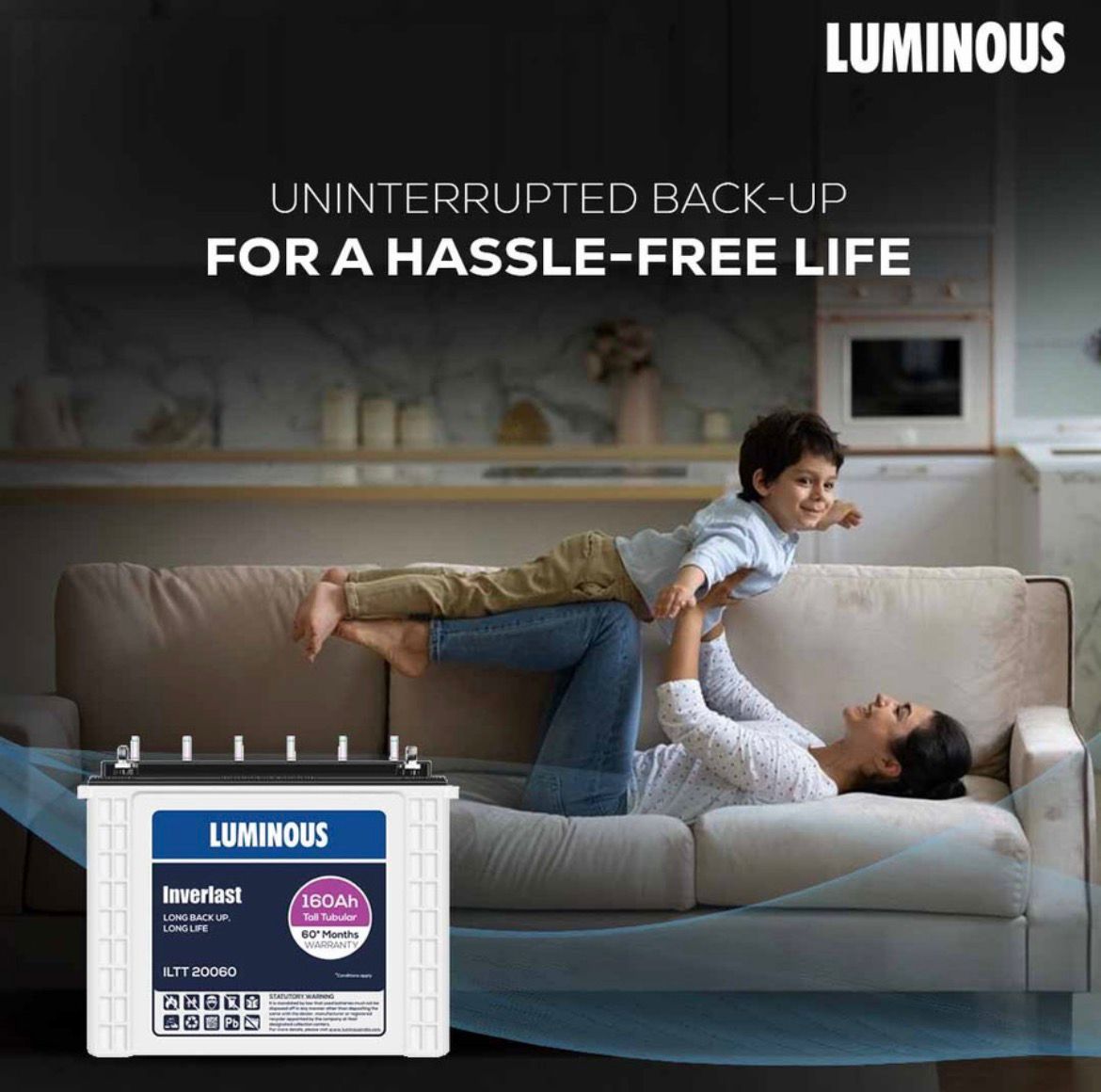 LUMINOUS 60 Months Warranty Tubular Inverter Battery (160 Ah, ILTT 20060) - Image 4