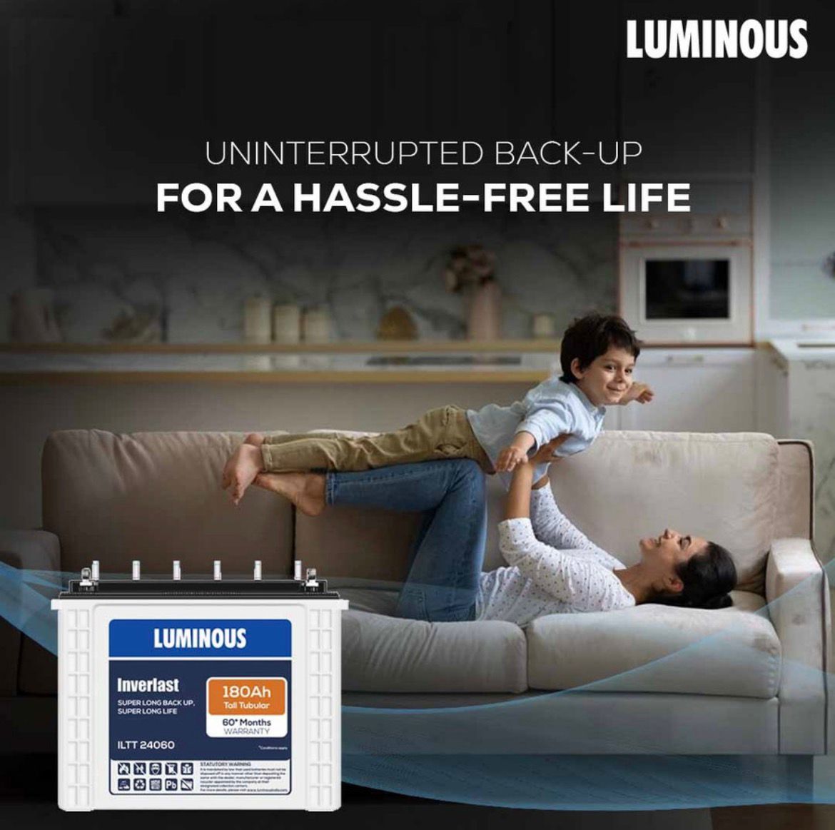 LUMINOUS 60 Months Warranty Tubular Inverter Battery (180 Ah, Inverlast ILTT24060 180Ah Tall Tubular Battery) - Image 6